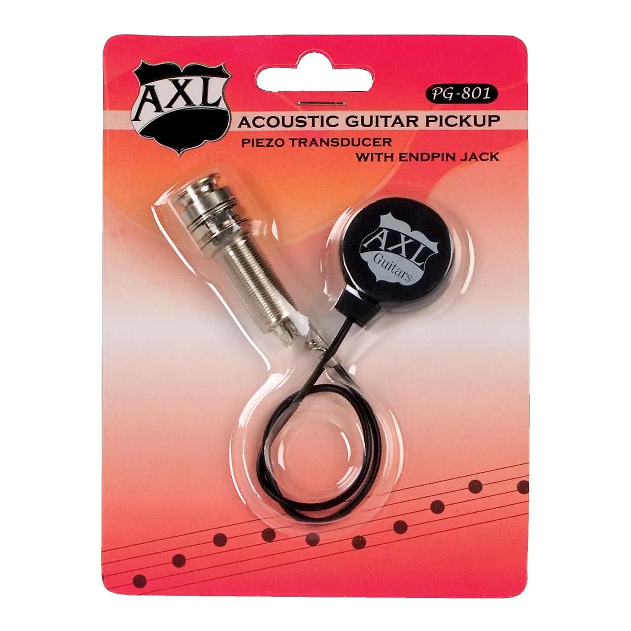 AXL Acoustic Guitar Transducer Pickup with Endpin Jack