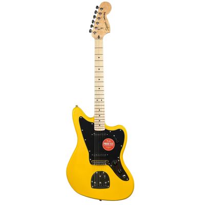 Squier FSR Affinity Series Jaguar, Maple Neck, Black Pickguard, Graffiti Yellow