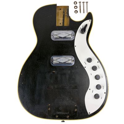 1960's Silvertone Jupiter 1423 Gold Sparkle Guitar LOADED BODY
