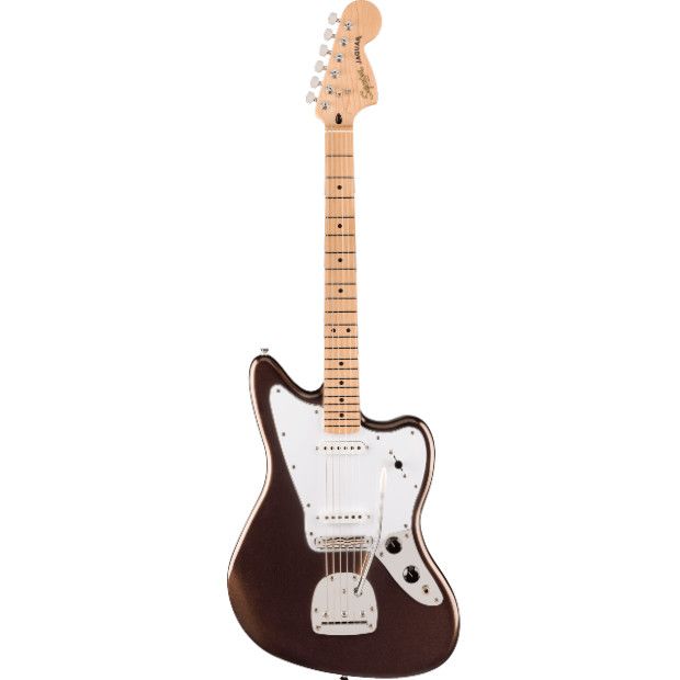 Squier Affinity Series® Jaguar®, Maple Fingerboard, White Pickguard, Mystic Metallic Brown