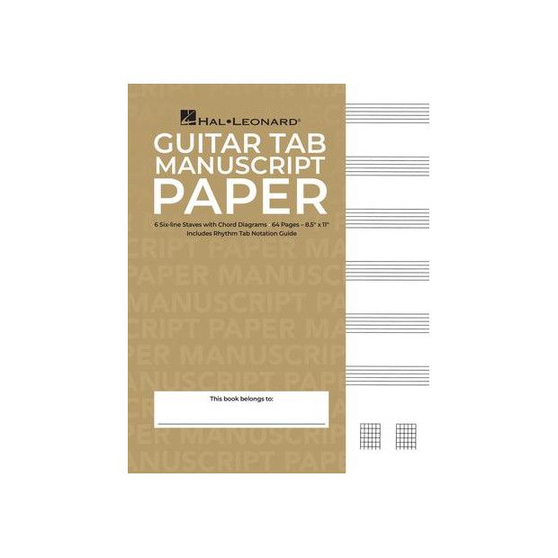 Guitar Tablature Manuscript Paper – Standard