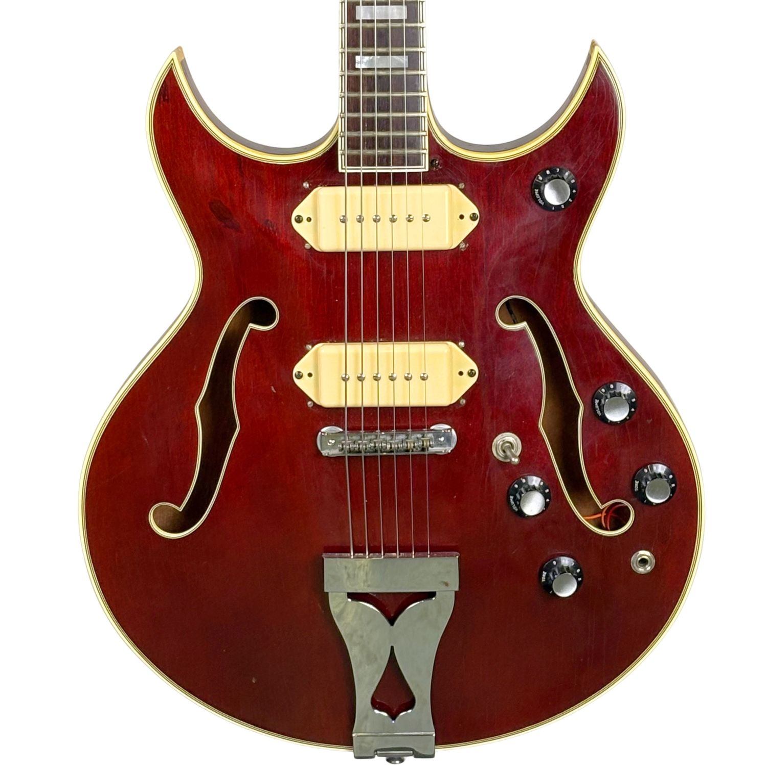1960s Standel 510-C Cherry Hollow Body Electric Guitar W/OHSC (Used)
