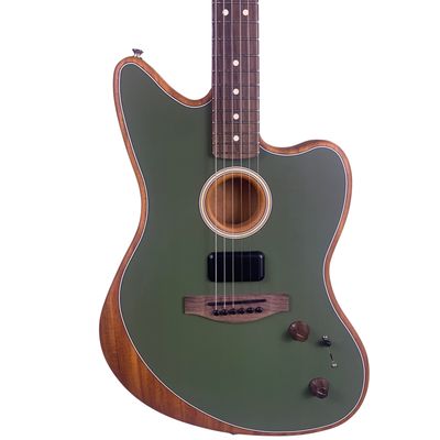 Fender Acoustasonic Player Jazzmaster, Rosewood Fingerboard, Antique Olive (Used)