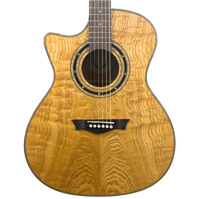 Dean Exotica Quilted Ash Acoustic-Electric–Gloss Natural-Lefty - 4941
