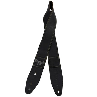 Silver Eagle Designs Pick-Pocket Leather Guitar Strap Black (used)