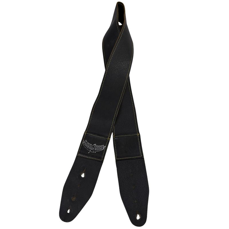 Silver-Eagle Designs Pick-Pocket Leather Guitar Strap Black (used)