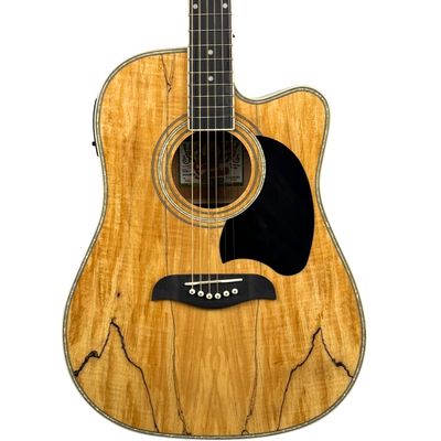 Oscar Schmidt OG2CESM Spalted Maple Cutaway Acoustic/Electric Guitar W/HSC (Used)