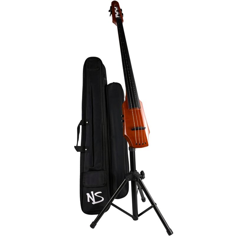 NS Design WAV Amberburst Cello 4 W/ NXT Cello Tripod Stand (Used)