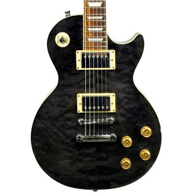 Epiphone Les Paul Classic Quilted Top Electric Guitar Trans Black (Used)