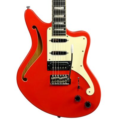 D'Angelico Premier Series Bedford SH Limited-Edition Electric Guitar Fiesta Red (Used)