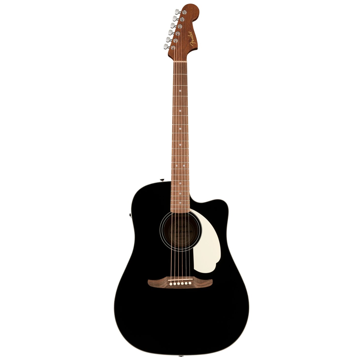 Fender California Standard Redondo CE, Spruce Top, Ivory Pickguard, Black