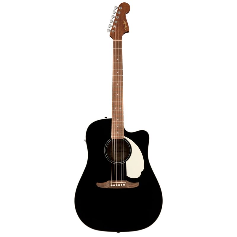 Fender California Standard Redondo CE, Spruce Top, Ivory Pickguard, Black