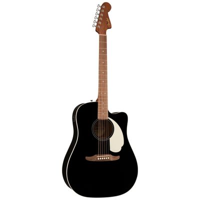 Fender California Standard Redondo CE, Spruce Top, Ivory Pickguard, Black