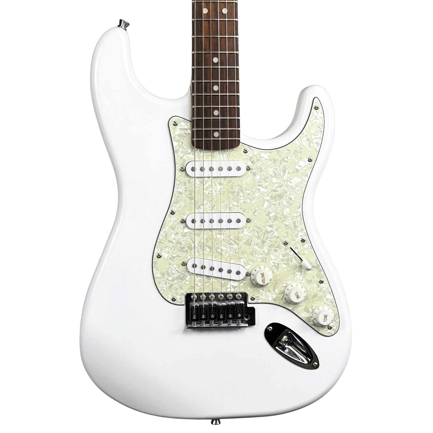 Squire by Fender Stratocaster White Electric Guitar (Used)