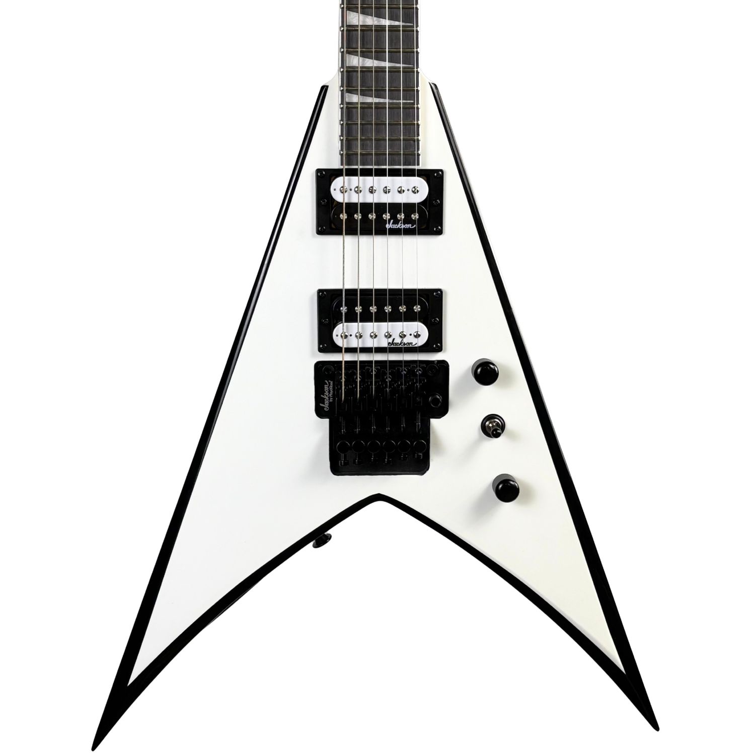 Jackson JS Series King V JS32 Electric Guitar White with Black Bevels (Used)
