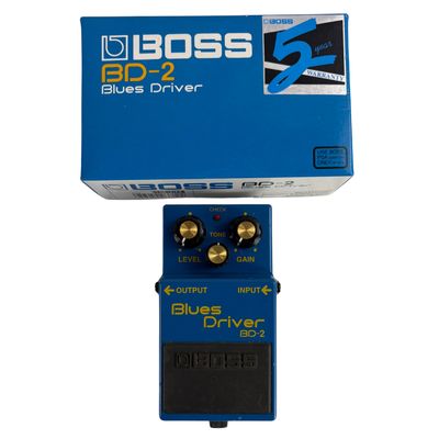 Boss BD-2 Blues Driver Sliver Label Made in Taiwan w/Box (Used)