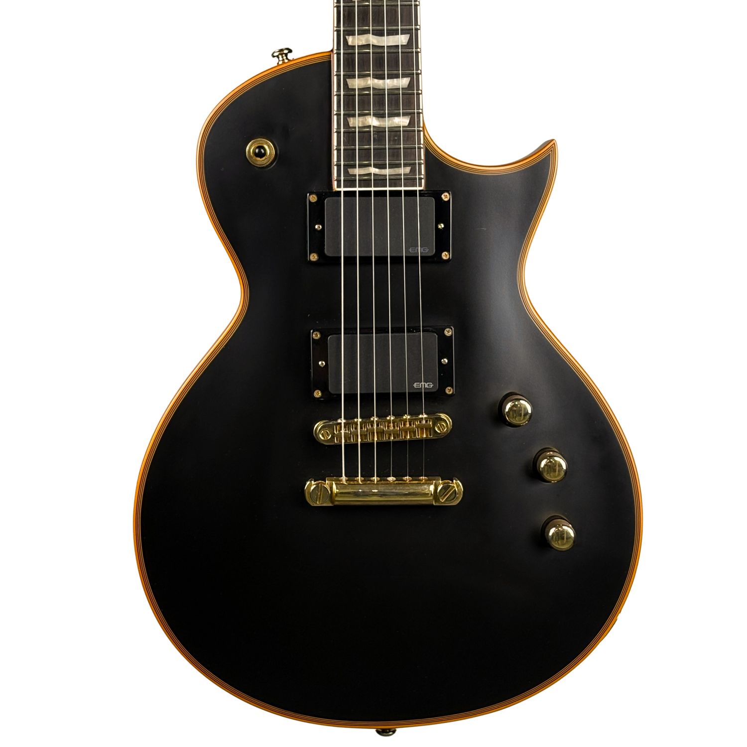 ESP LTD EC-1000 Deluxe Black Electric Guitar W/HSC (Used)