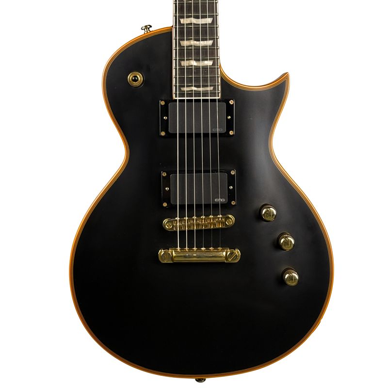ESP LTD EC-1000 Deluxe Black Electric Guitar W/HSC (Used)