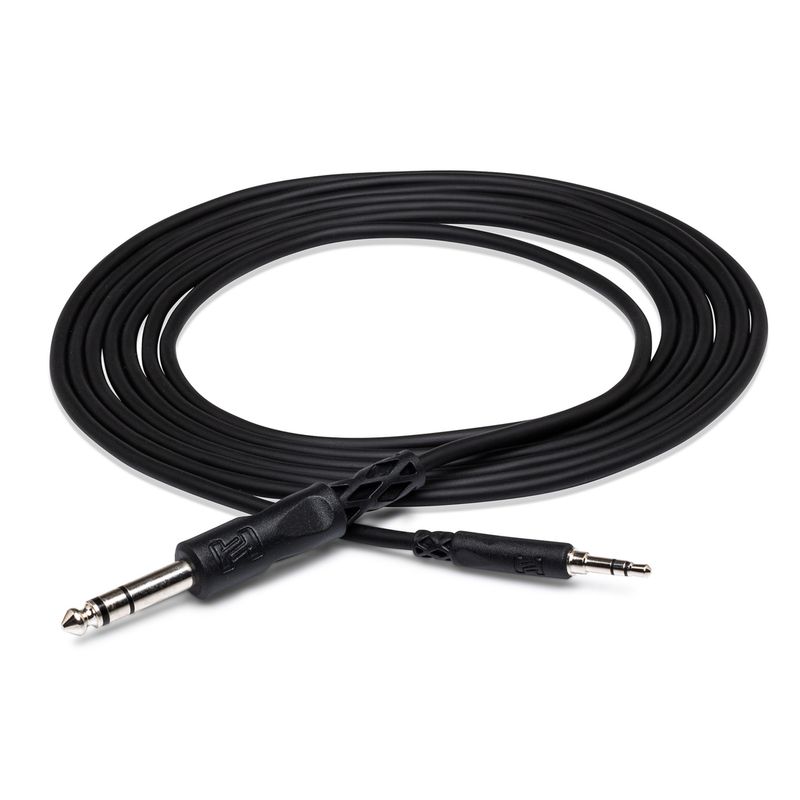 Hosa Stereo Interconnect Cable, 3.5 mm TRS to 1/4 in TRS, 10ft