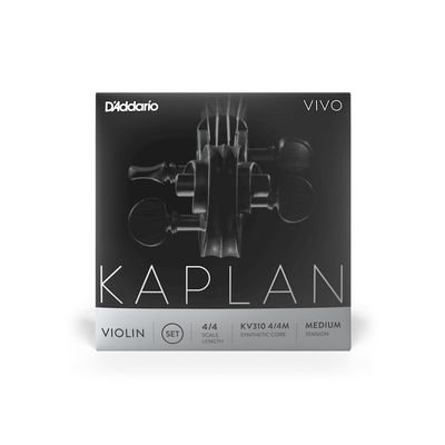 D'Addario Kaplan Vivo Violin String Set String Set, 4/4 Scale, Medium Tension