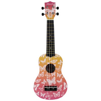 Amahi Soprano Ukulele Sunset Mariposa Butterfly Design