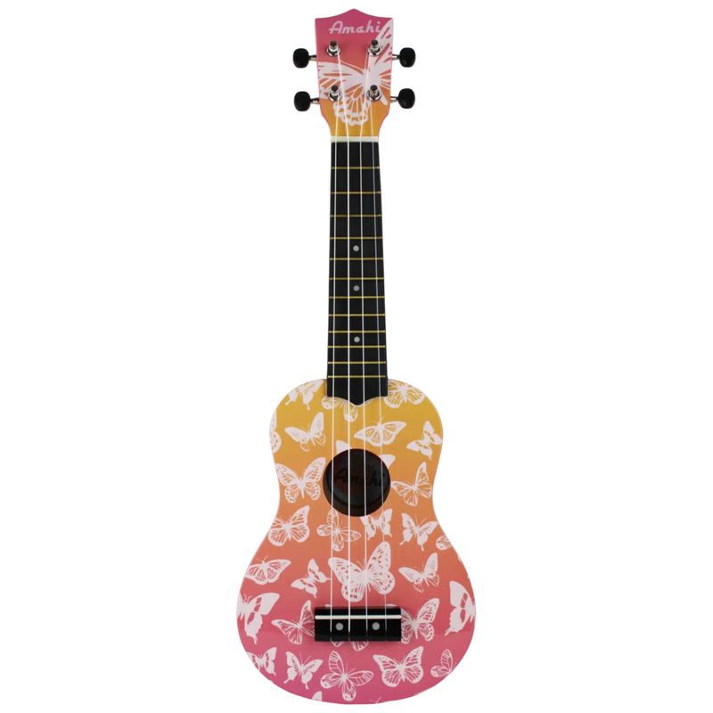 Amahi Soprano Ukulele Sunset Mariposa Butterfly Design