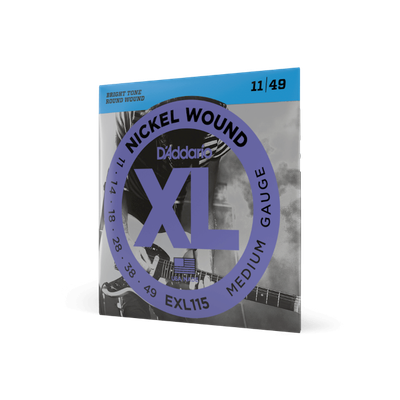 D'Addario EXL115 Nickel Wound Blues/Jazz Rock Electric Strings 11-49