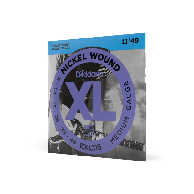 D'Addario EXL115 Nickel Wound Blues/Jazz Rock Electric Strings 11-49