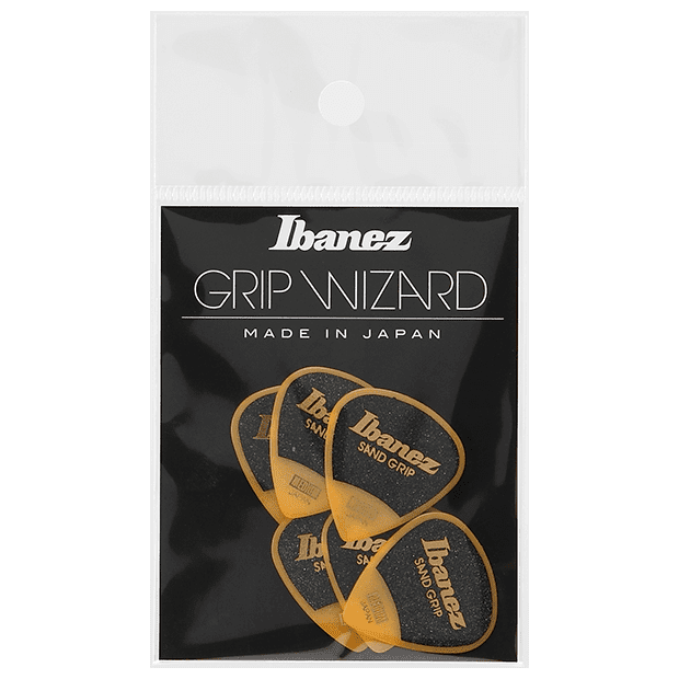 Ibanez Grip Wizard Series Sand Grip Guitar Pick .8 Gauge 6 Pack Yellow