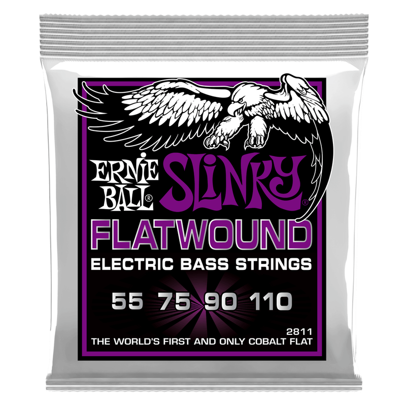 Ernie Ball 2811 Slinky Power Slinky Flatwound Bass Strings - 55-110