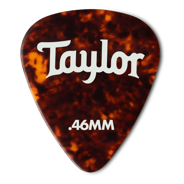 Taylor Celluloid 351 Guitar Picks, Tortoise Shell, 12-Pack