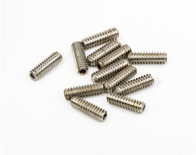 Fender Standard Series Bass Bridge Saddle Height Adjustment Screws, 6-32 X 7/16" Hex, Nickel (12)