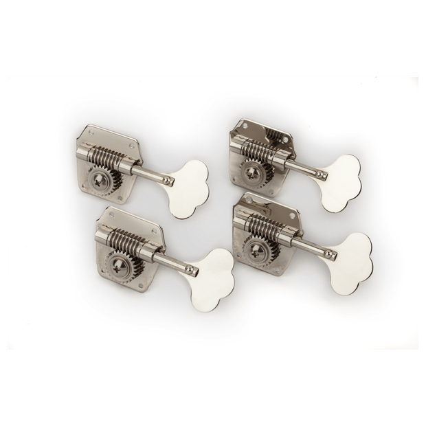 Fender Pure Vintage Bass Tuning Machines, Nickel-Plated Steel, (4)