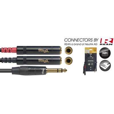 Stagg N-Series Y-Adapter Cable Stereo Phone/2x Mono Phone