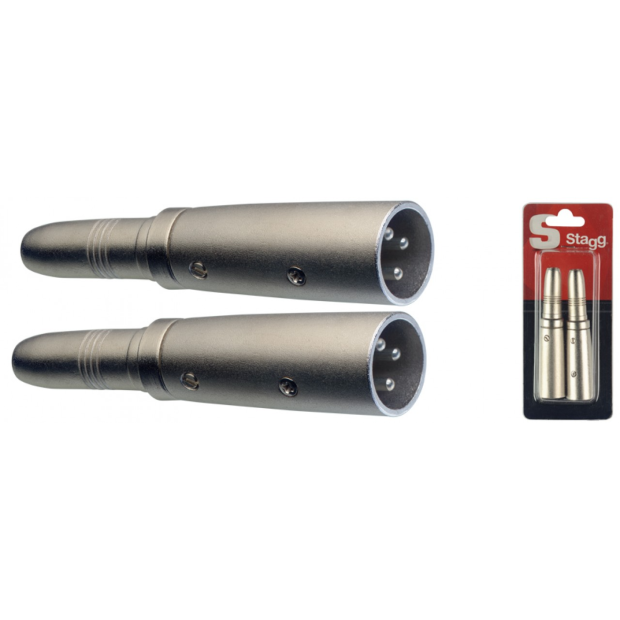 Stagg Female Stereo Jack/Symmetrical Male XLR Adaptor 2 Pack