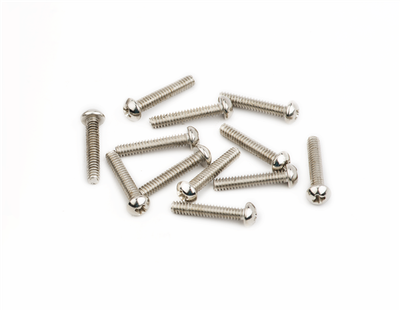 Fender American Vintage Stratocaster® Saddle Intonation Screws, 4-40 X 5/8", Nickel (12)