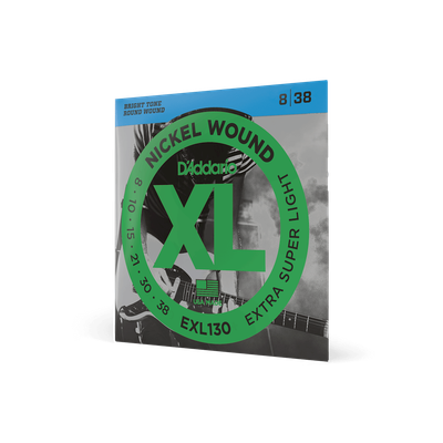 D'Addario EXL130 Nickel Wound Extra Super Light Electric Guitar Strings 8-38
