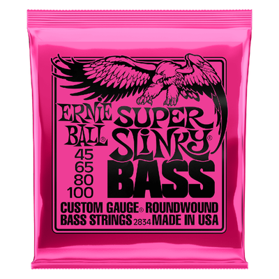 Ernie Ball 2834 Super Slinky Nickel Wound Electric Bass Strings - 45-100 Gauge
