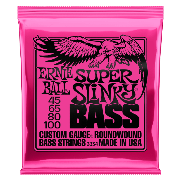 Ernie Ball 2834 Super Slinky Nickel Wound Electric Bass Strings - 45-100 Gauge