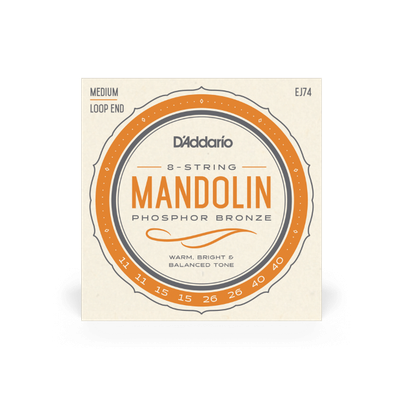 D'Addario EJ74 Phosphor Bronze Medium Mandolin Strings (11-40)
