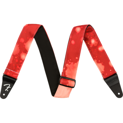 Fender  Tie Dye Acid Wash Strap, Red, 2"