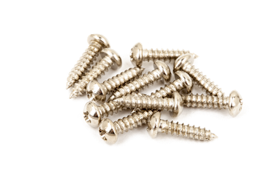 Fender Pure Vintage Tuning Machine Mounting Screws, Nickel-Plated, (12)