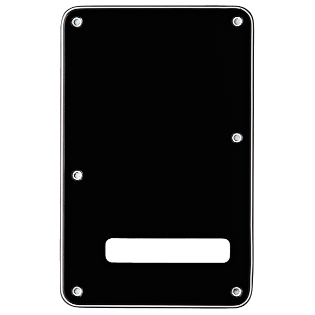 Fender Backplate, Stratocaster®, Black (B/W/B), 3-Ply