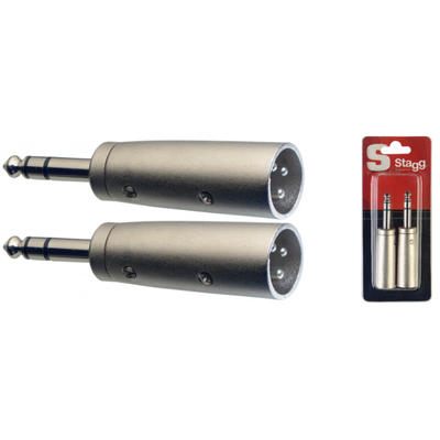 Stagg 2x Male Stereo Phone-Plug/Symetrical Male XLR Adaptor