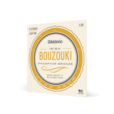 D'Addario EJ81 Irish Bouzouki, 8-String, Phosphor Bronze 11-40