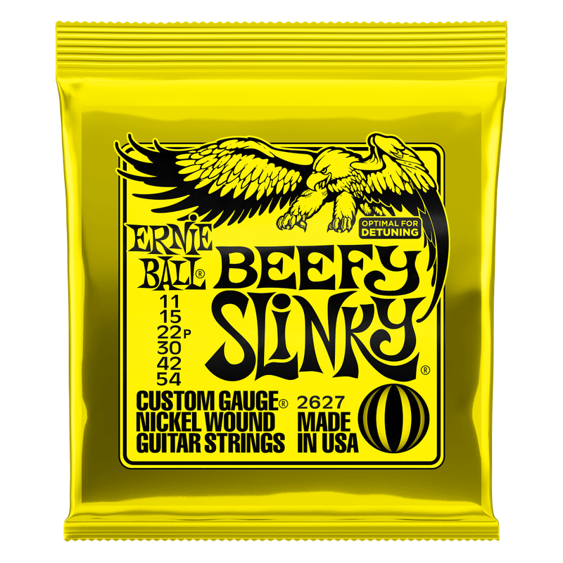 Ernie Ball 2627 Beefy Slinky Custom Nickel Wound Electric Guitar Strings - 11-54 Gauge