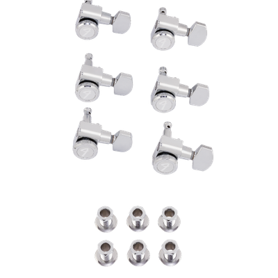 Fender Locking Stratocaster®/Telecaster® Staggered Tuning Machines (Polished Chrome) (6)