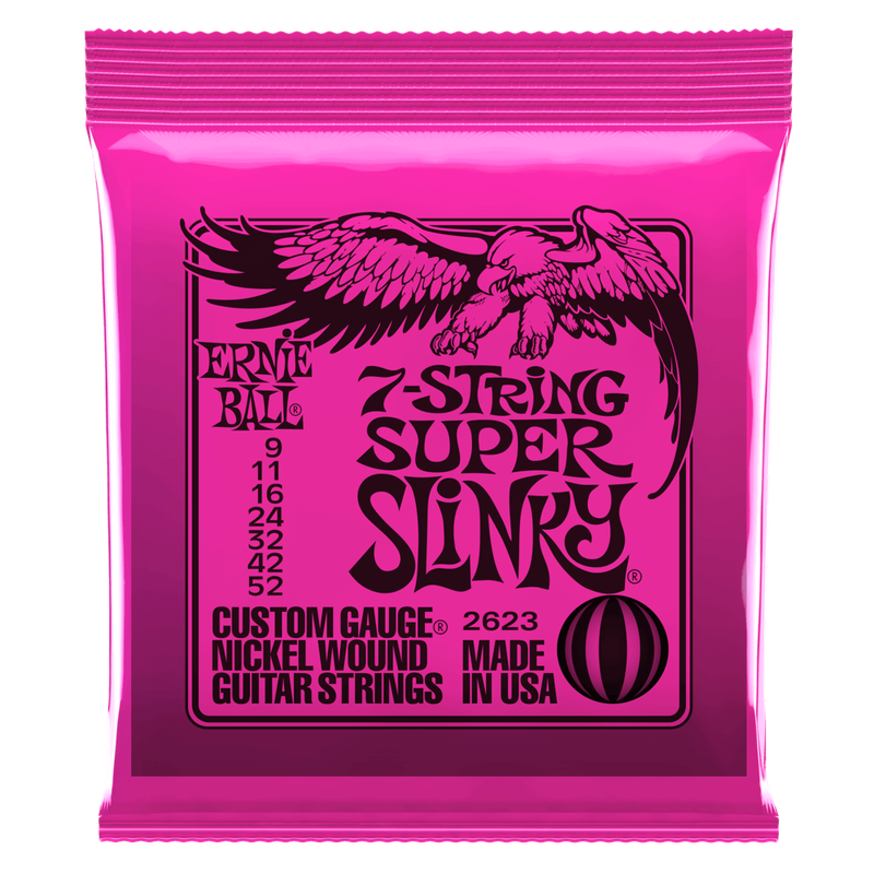 Ernie Ball 2623 Super Slinky 7-String Nickel Wound  9-52 Gauge