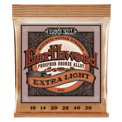 Ernie Ball 2150 Earthwood Extra Light Phosphor Bronze Acoustic - 10-50 Gauge