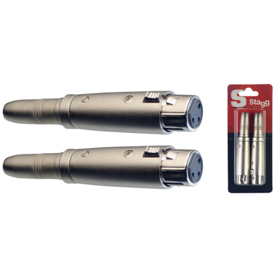 Stagg Female Stereo Jack /Female Symetrical XLR Adaptor 2 Pack